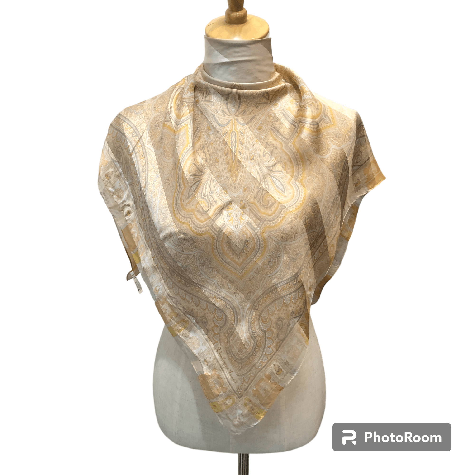 Vintage Philippe V Paisley Silk Scarf M1338 Size ONE SIZE - 1 Thumbnail