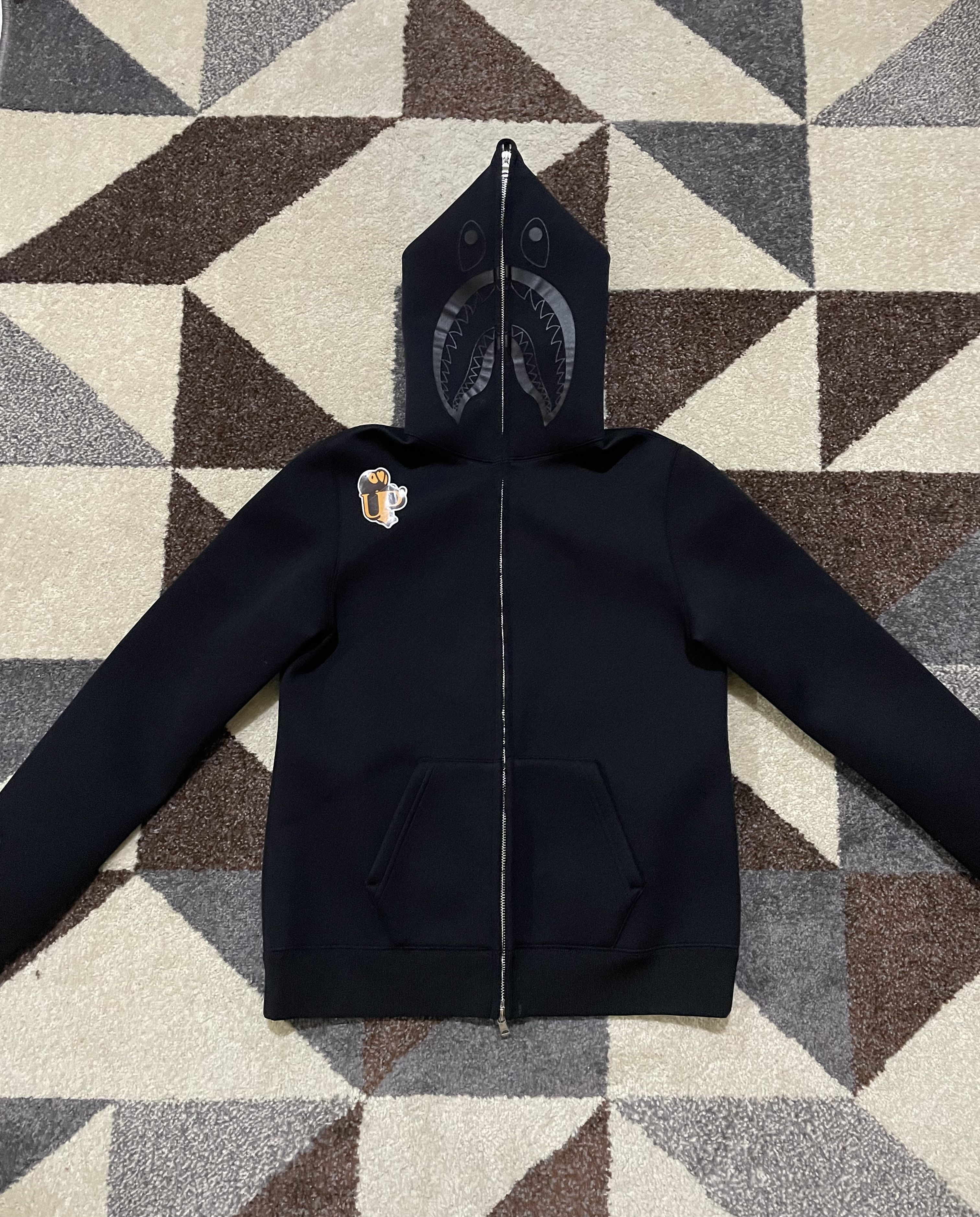 Bape Bape Neoprene Black Shark Full zip Hoodie Size S / US 4 / IT 40 - 3 Thumbnail