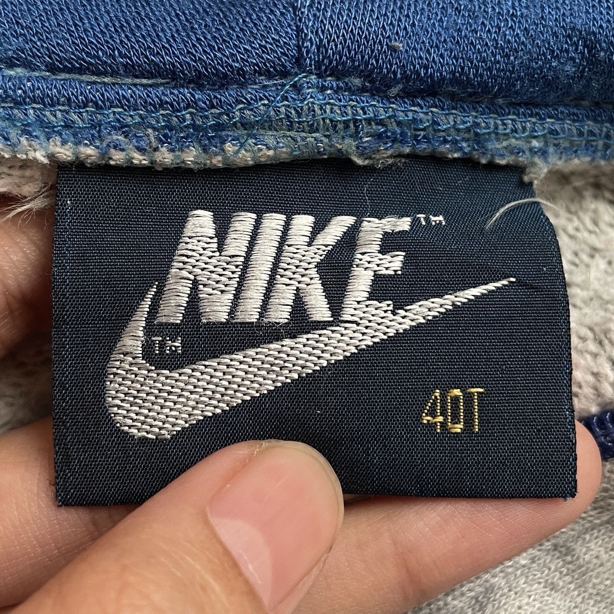 Nike × Vintage Vintage Brand Nike Blue Tag Hoodies 1990s Size US M / EU 48-50 / 2 - 10 Thumbnail