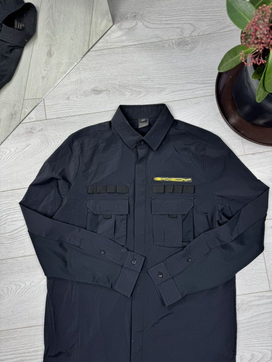Oakley × Vintage Oakley Shirt Button Up Rayon Logo Size US S / EU 44-46 / 1 - 1 Thumbnail