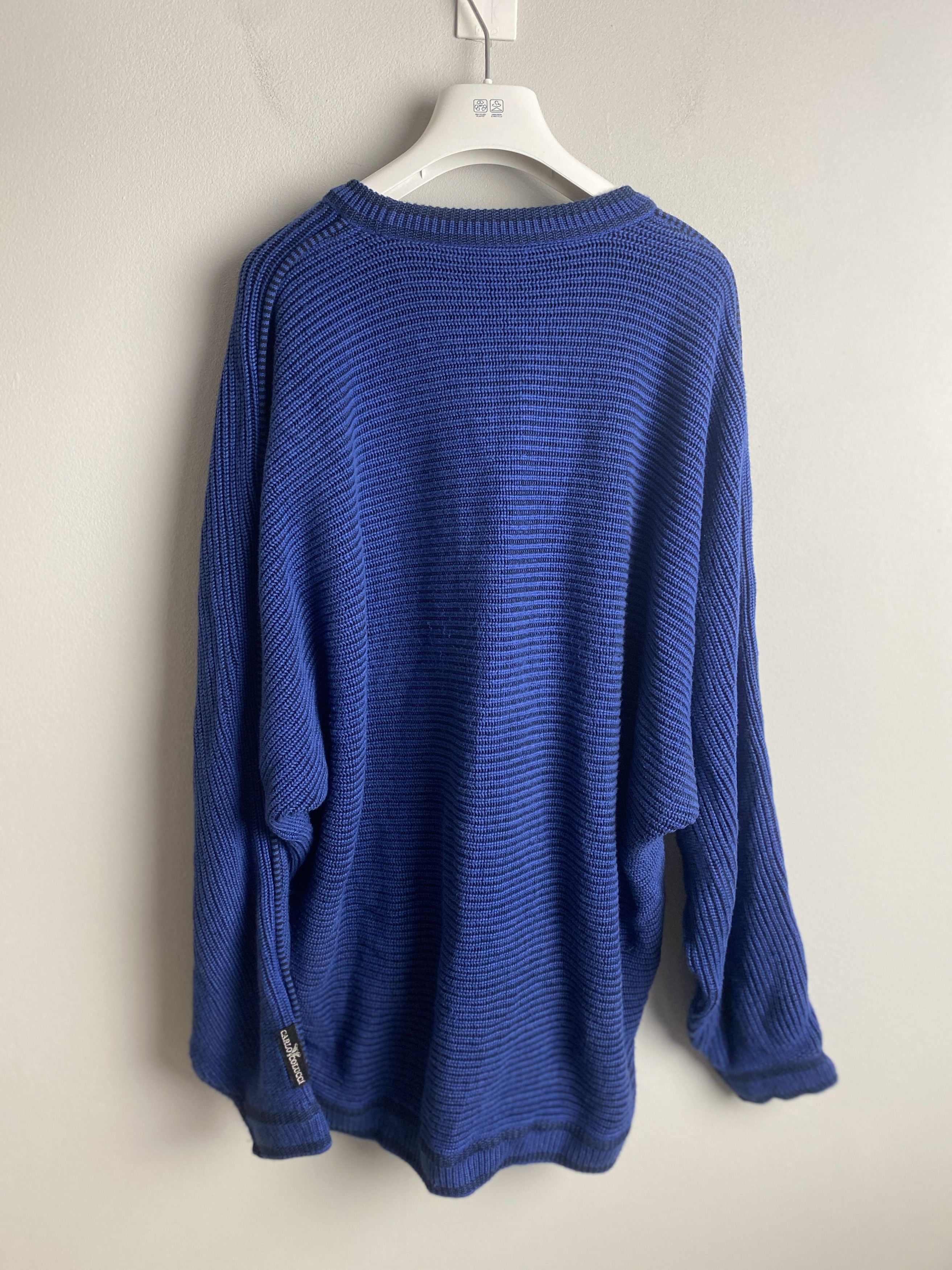 Carlo Colucci × Vintage Carlo Colucci blue heavy oversized cotton sweater knitwear Size US XL / EU 56 / 4 - 7 Thumbnail