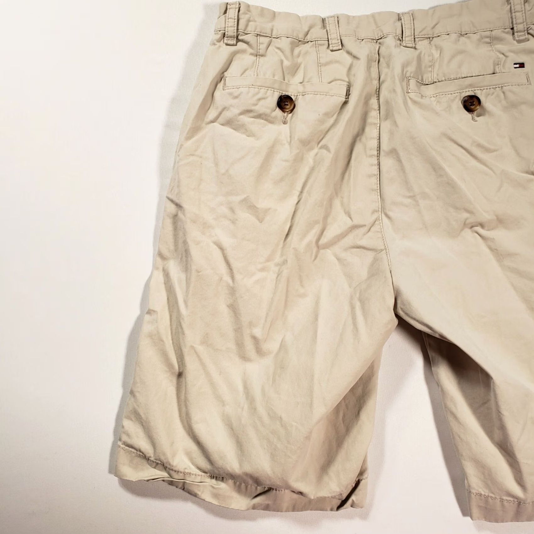 Tommy Hilfiger Tommy Hilfiger Shorts Mens 30 Khaki Chino Mid-Rise Flat Front Zip Closure Size US 28 / EU 44 - 6 Thumbnail