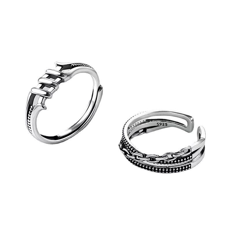 Jewelry Vintage Jewelry Rings Open Size Chrome Ring (Size 7-13) Size ONE SIZE - 5 Thumbnail