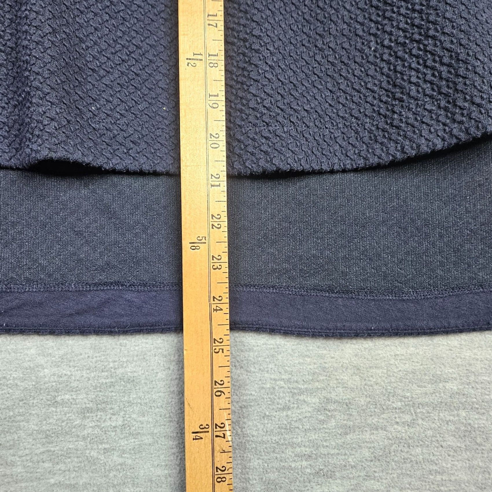 Anthropologie Deletta Navy Blue Knit Top Side Button Textured Boxy Back Cutout Round Neck Short Sleeve L Regular Womens Shirt Size L / US 10 / IT 46 - 4 Thumbnail