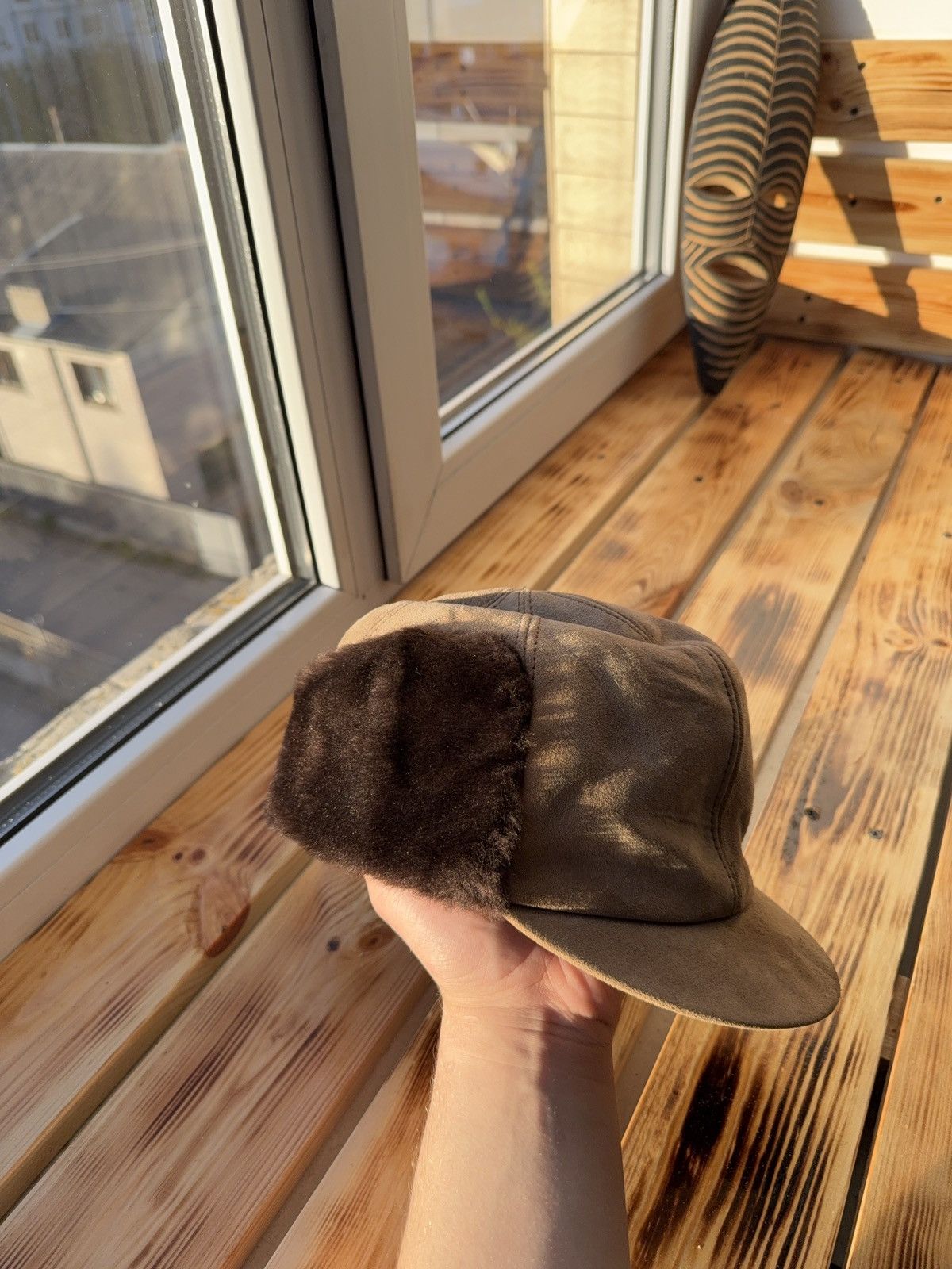 Japanese Brand Retro 90s Vintage Furst Faux Suede Fur Earflap Winter Cap Size ONE SIZE - 5 Thumbnail