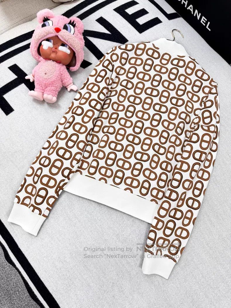 Hermes Hermes Pig Nose Logo White with Orange and Brown Full Prin Size XS / US 0-2 / IT 36-38 - 2 Thumbnail