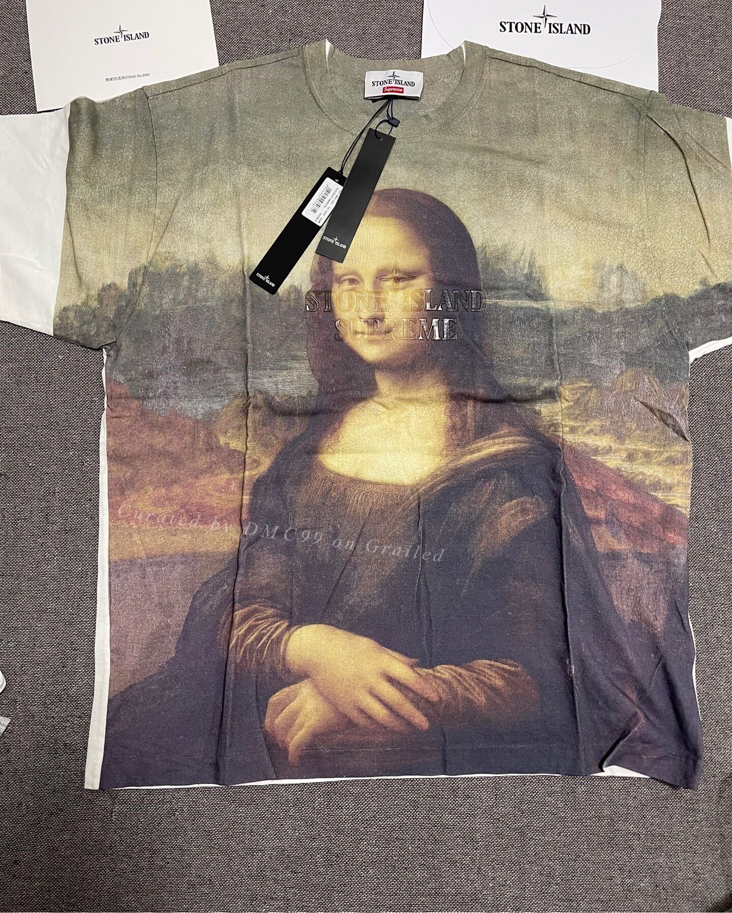 Supreme Supreme x Stone Island Mona Lisa T-shirt Size US XL / EU 56 / 4 - 1 Thumbnail