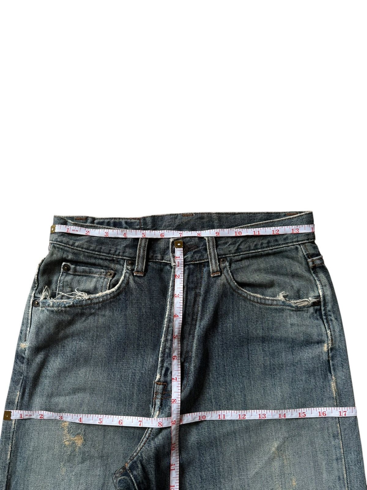 Edwin Vintage Japanese Brand Rusty Wash Distress Loose Jeans Size US 28 / EU 44 - 6 Thumbnail