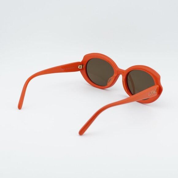Loewe Loewe LW40147F 42E Sunglasses Orange Geometric Frame, Brown Size ONE SIZE - 9 Thumbnail