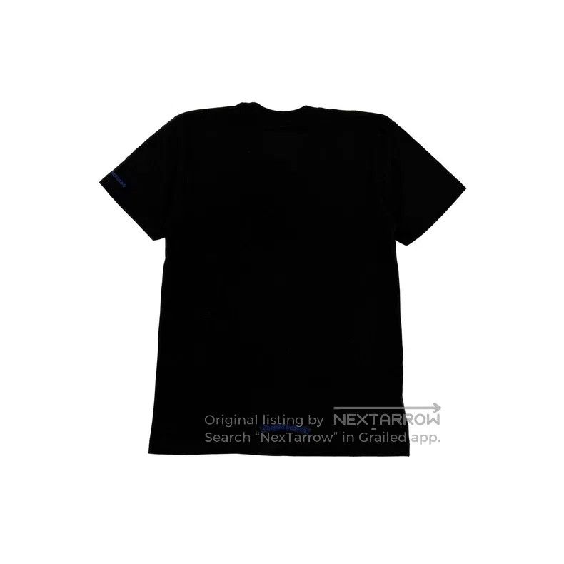 CHROME HEARTS Size M Black and blue logo short sleeves