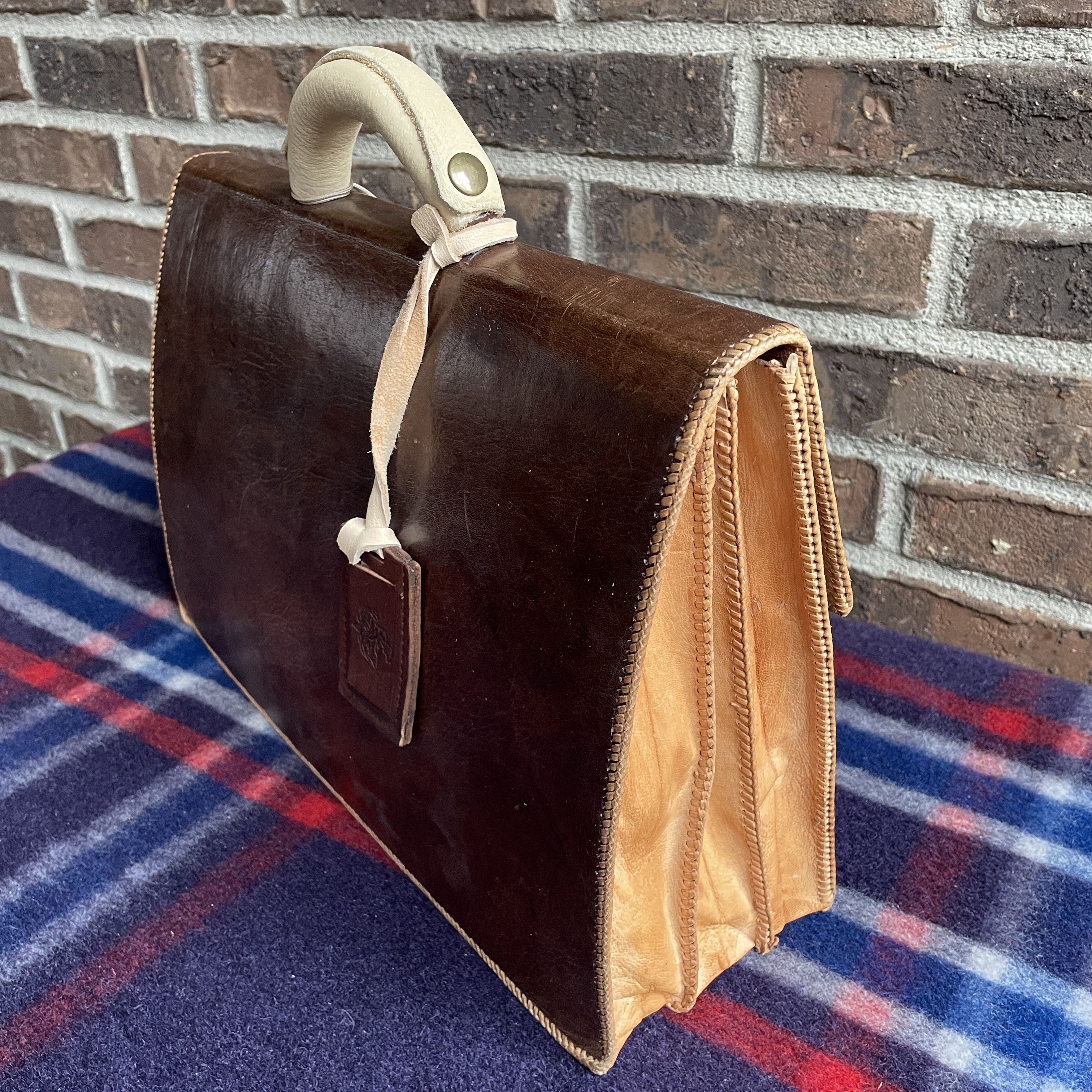 Other VTG HANDCRAFTED ETHIOPIAN LEATHER BRIEFCASE R$1898 Size ONE SIZE - 14 Thumbnail