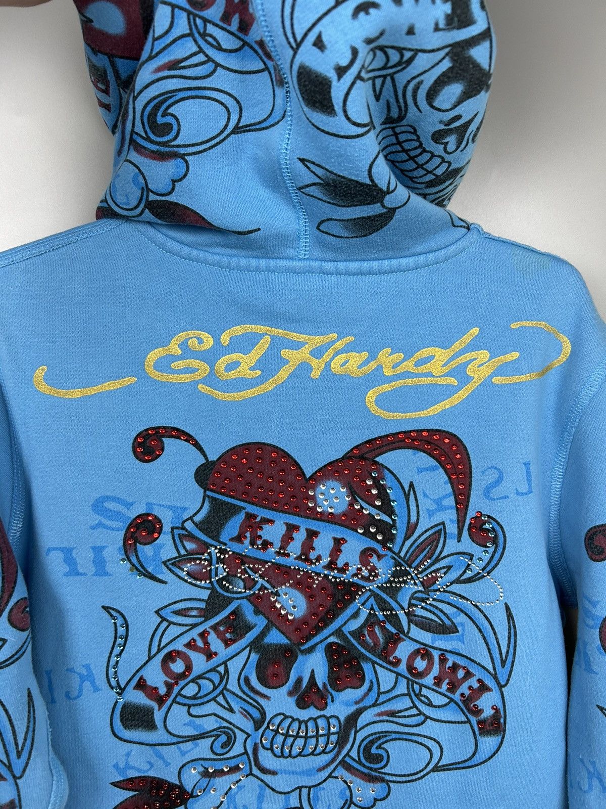 Christian Audigier × Ed Hardy × Vintage Vintage Ed Hardy Zip Up Hoodie Size XL / US 12-14 / IT 48-50 - 15 Thumbnail