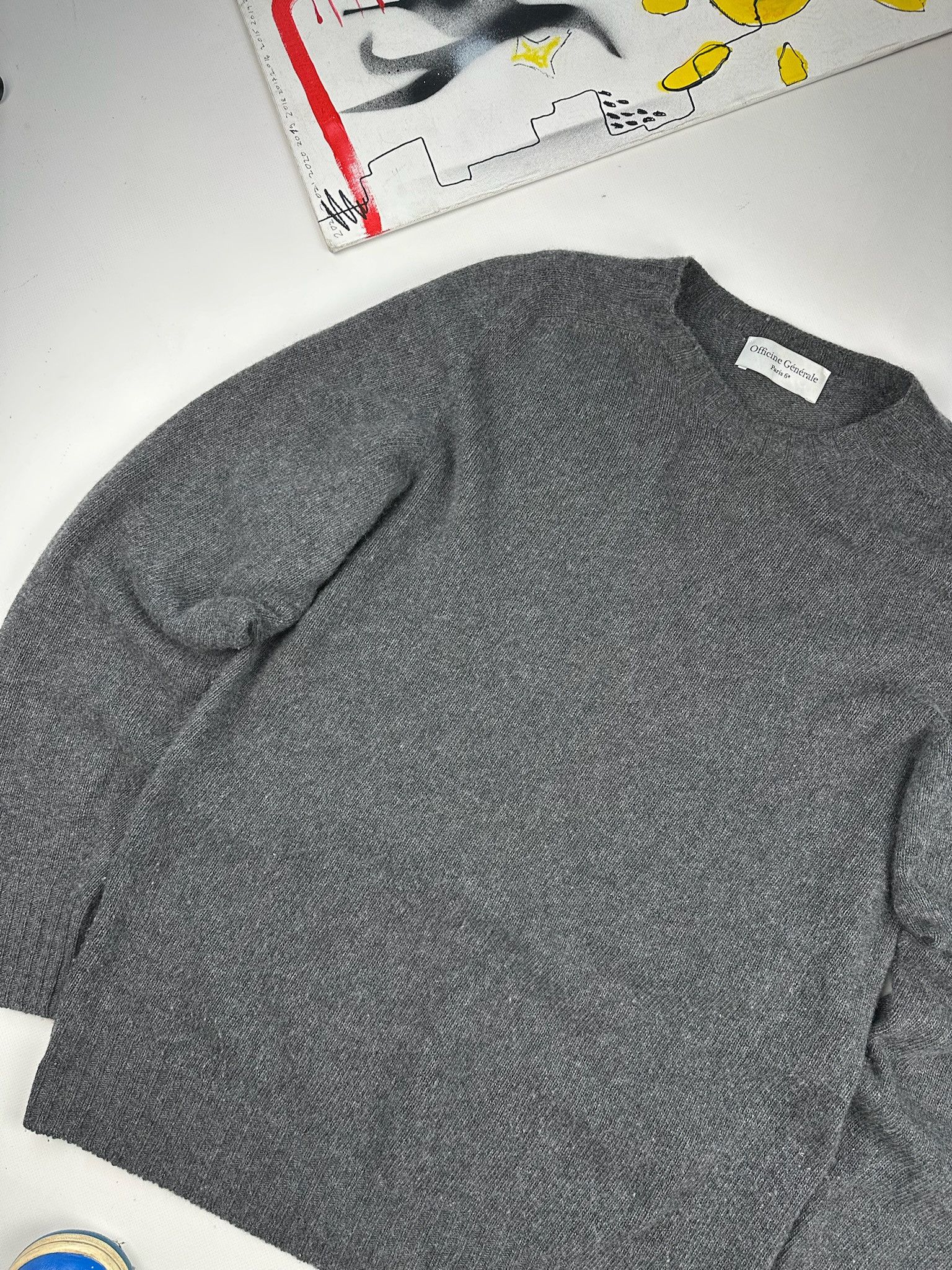 Officine Generale Officine Generale Merino Wool Crew Neck Sweater Luxury Size US M / EU 48-50 / 2 - 9 Thumbnail