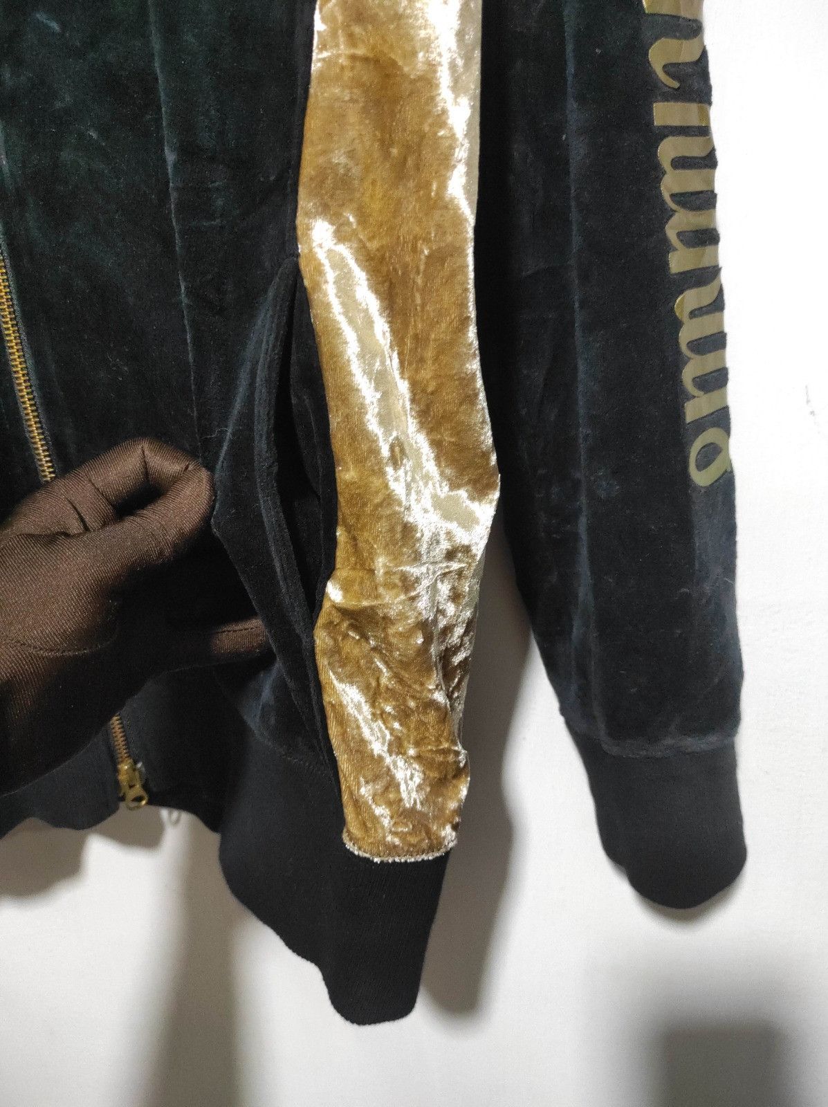 Japanese Brand 24 Karate Velvet double zip fur hoodie LGB style Size US L / EU 52-54 / 3 - 16 Thumbnail