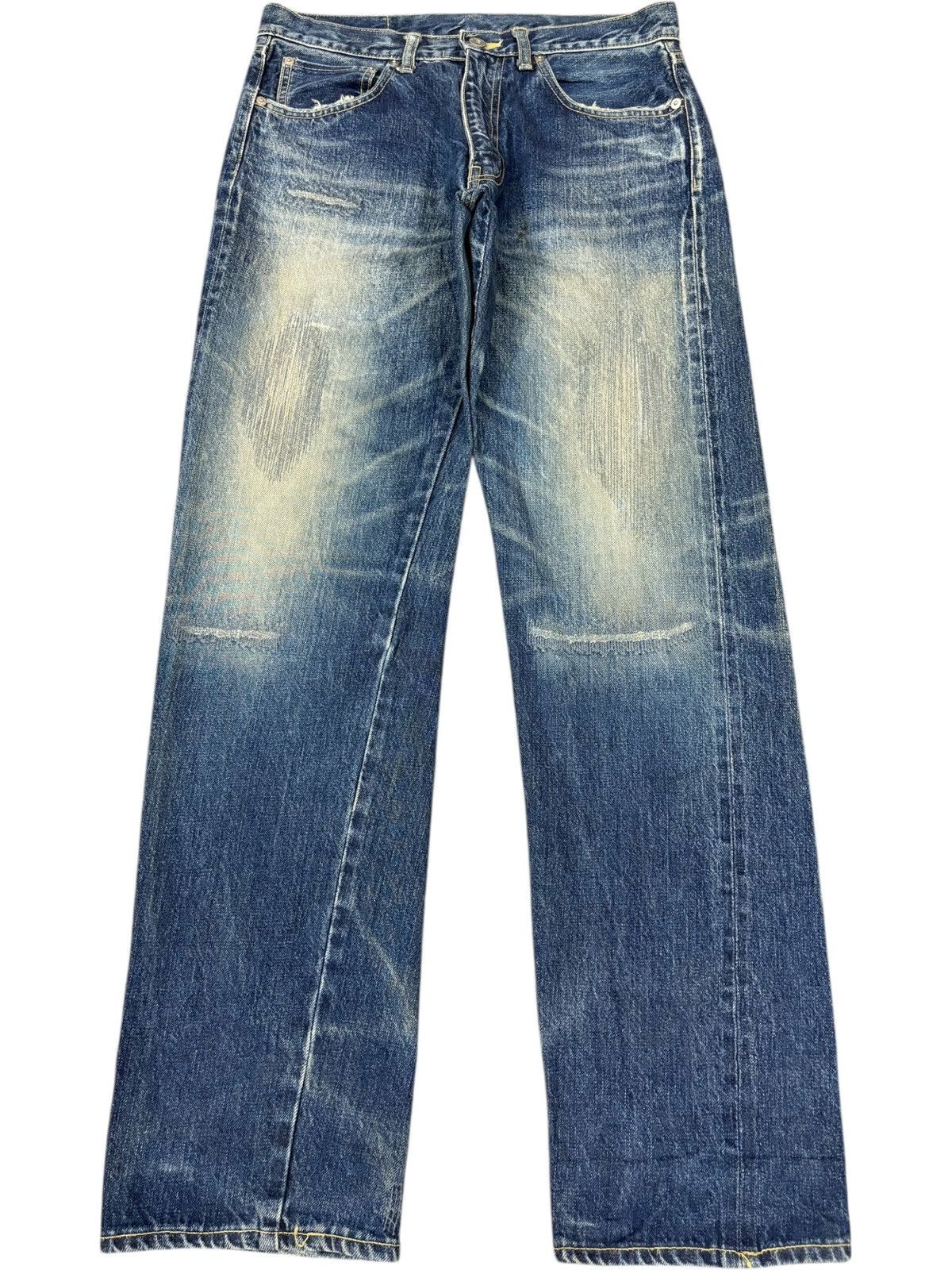 Japanese Brand Vintage Japanese Brand Tilt Mud Wash Baggy Selvedge Jeans Size US 32 / EU 48 - 2 Thumbnail