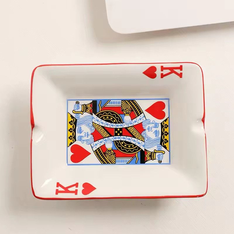 Other Poker Ceramic Cigarette Ashtray Size ONE SIZE - 4 Thumbnail