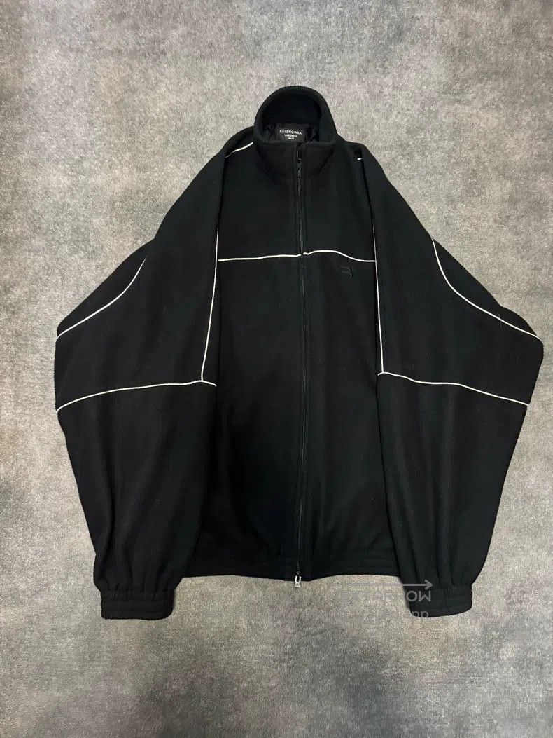 Balenciaga Embroidered Logo Fleece Jacket
