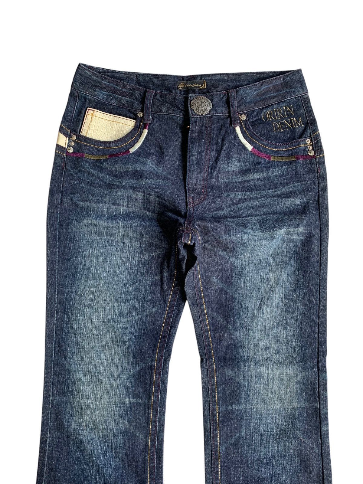 If Six Was Nine × KMRii × Le Grande Bleu (L.G.B.) FLARE💥 ORIRIN JAPANESE PUNK STYLE RUSTY STREACH DENIM 🎌☠️ Size US 32 / EU 48 - 7 Thumbnail