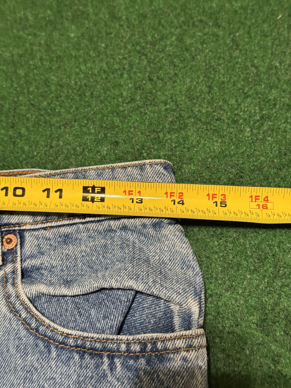Levi's Vintage Clothing Vintage 90s Levi’s 550 Relaxed Fit Taper 28x30 Denim Jeans Size 30" / US 8 / IT 44 - 6 Thumbnail