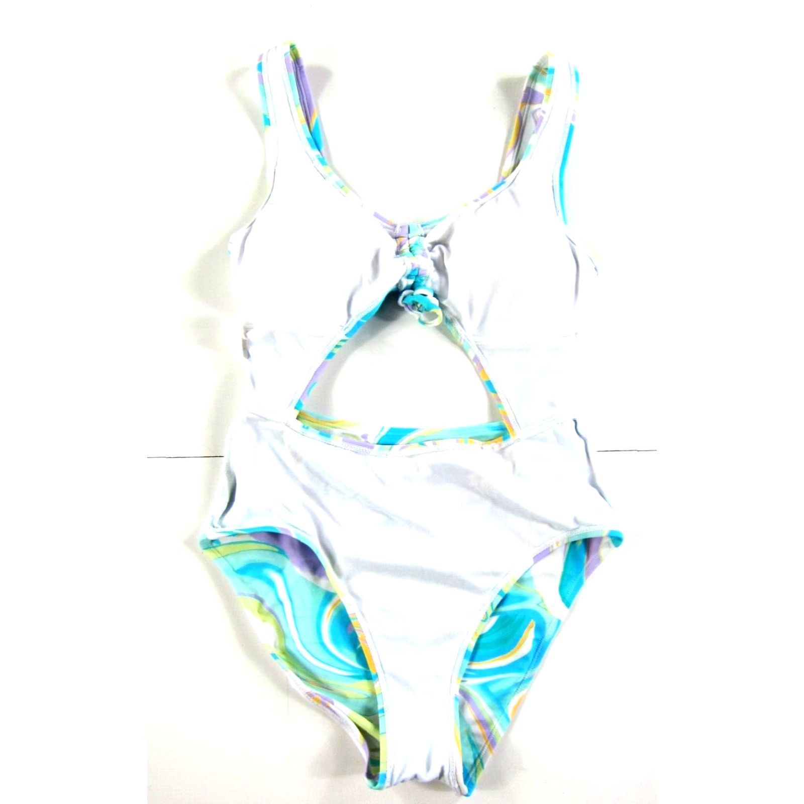 Vintage Ninety-Nine Blue Purple Green Tie Dye One Piece Swimsuit Small Women Size ONE SIZE - 6 Thumbnail