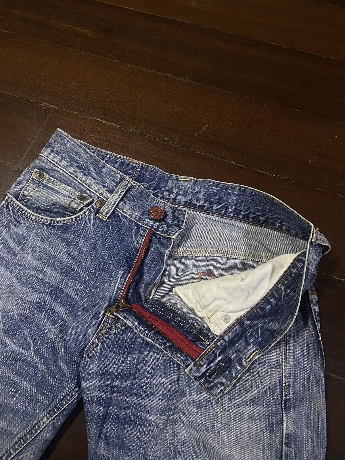 Designer × Edwin Fire 🔥 flare jeans EDWIN 503 clawmark mudwash Size US 32 / EU 48 - 14 Thumbnail