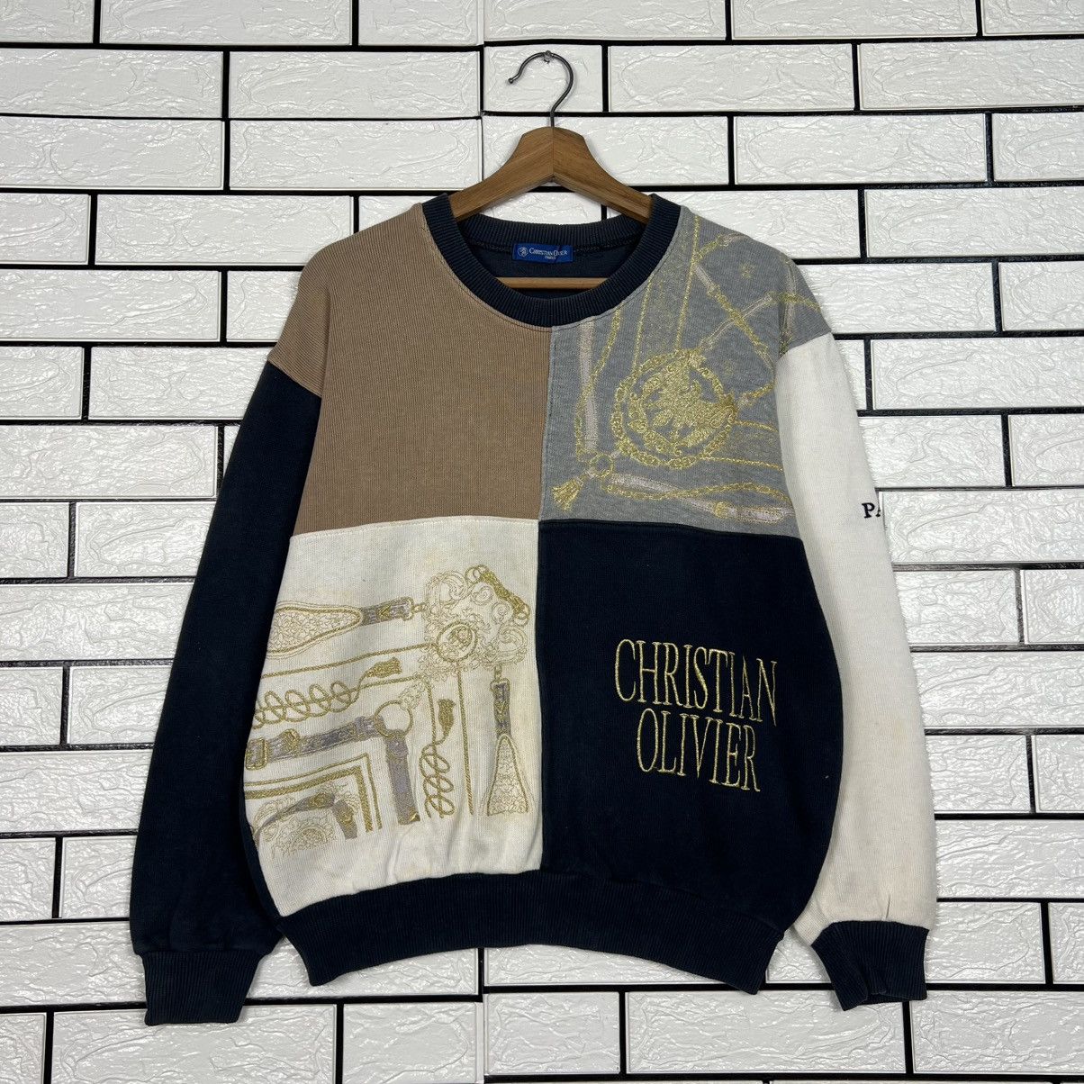 Vintage 90 CHRISTIAN OLIVIER Big Logo Crewneck Sweatshirt #4024-C183 Size US S / EU 44-46 / 1 - 1 Thumbnail