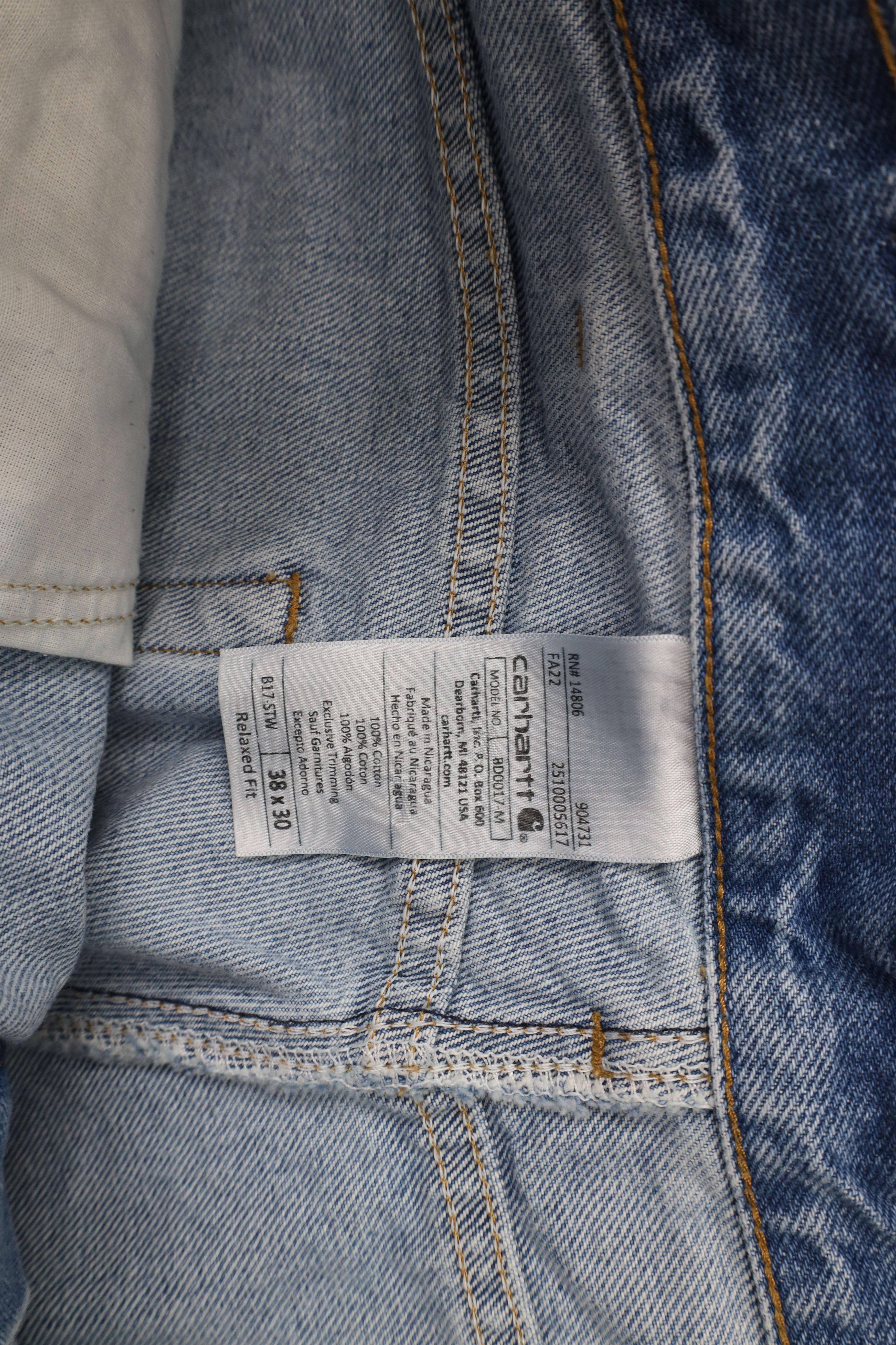 Carhartt × Vintage Vintage Y2K Carhartt Spell Relaxed Fit Denim Jeans Cotton Size US 38 / EU 54 - 7 Thumbnail