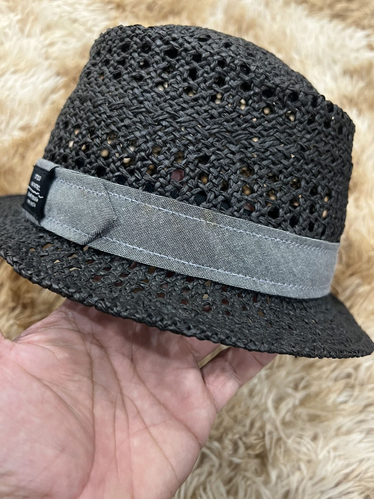Stussy Stüssy "Rat Patrol" Skate Tough Paper Straw Fedora Size 36 - 6 Thumbnail
