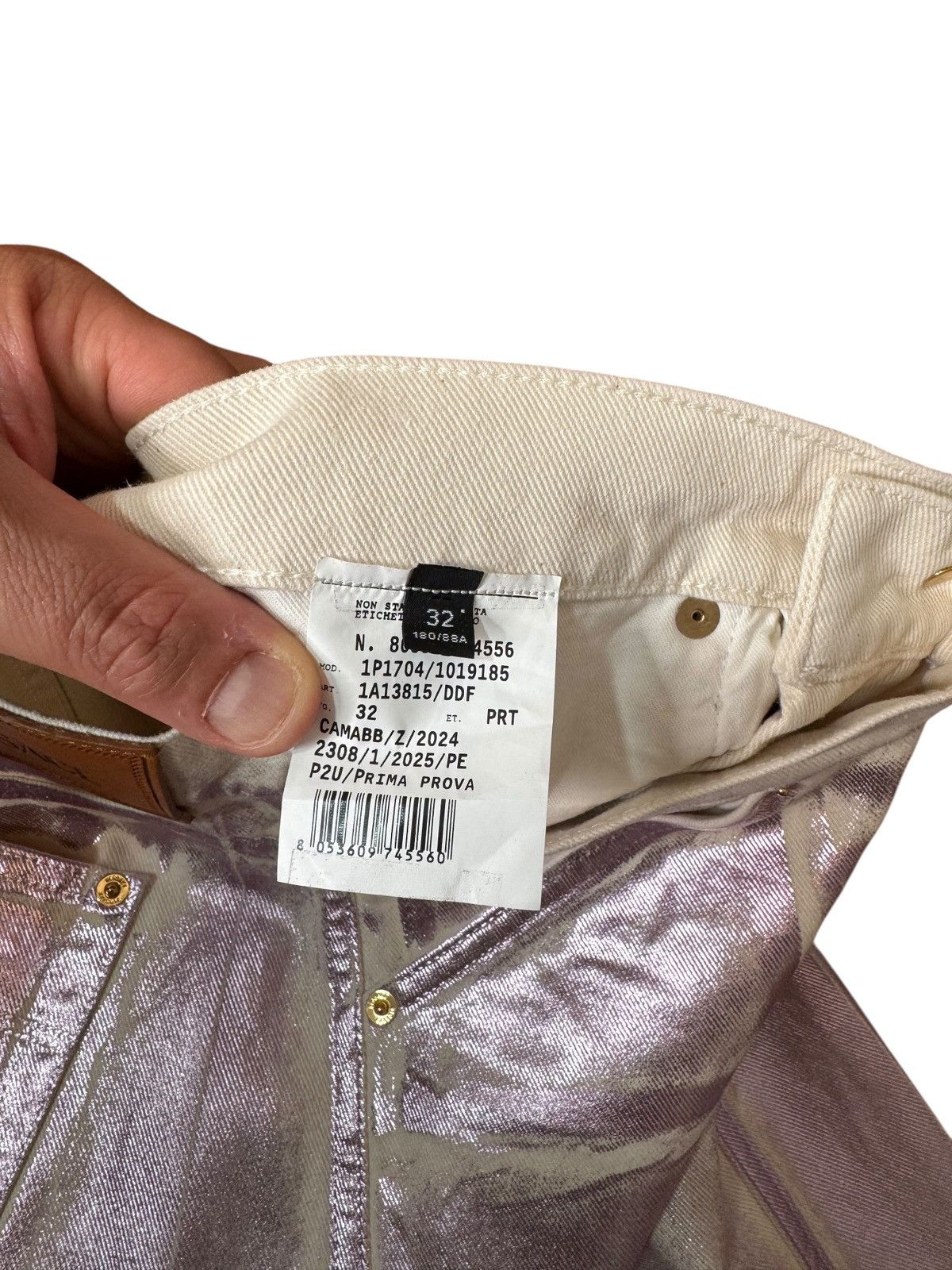 Versace Versace White Jeans Purple Laminate Size US 32 / EU 48 - 7 Thumbnail