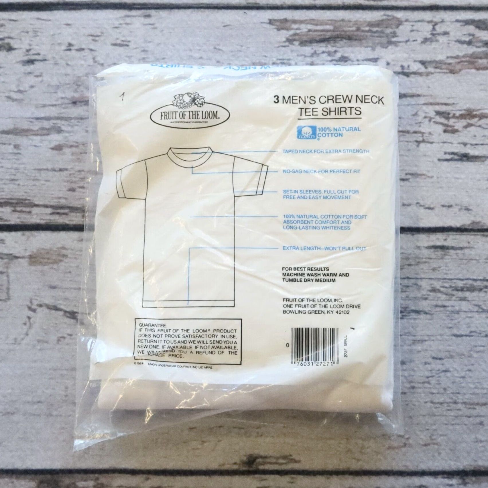 Fruit Of The Loom VINTAGE Fruit Of The Loom All Cotton Crew Neck Tshirt 3 Pack Mens S White Crew Neck Tshirt 3 Pack Deadstock Size US S / EU 44-46 / 1 - 2 Thumbnail