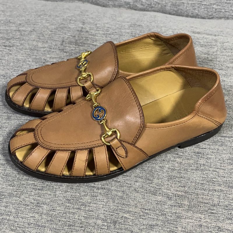 Gucci Gucci Brown Flat Casual Shoes for Men 0079 Size US 6.5 / EU 39-40 - 1 Thumbnail