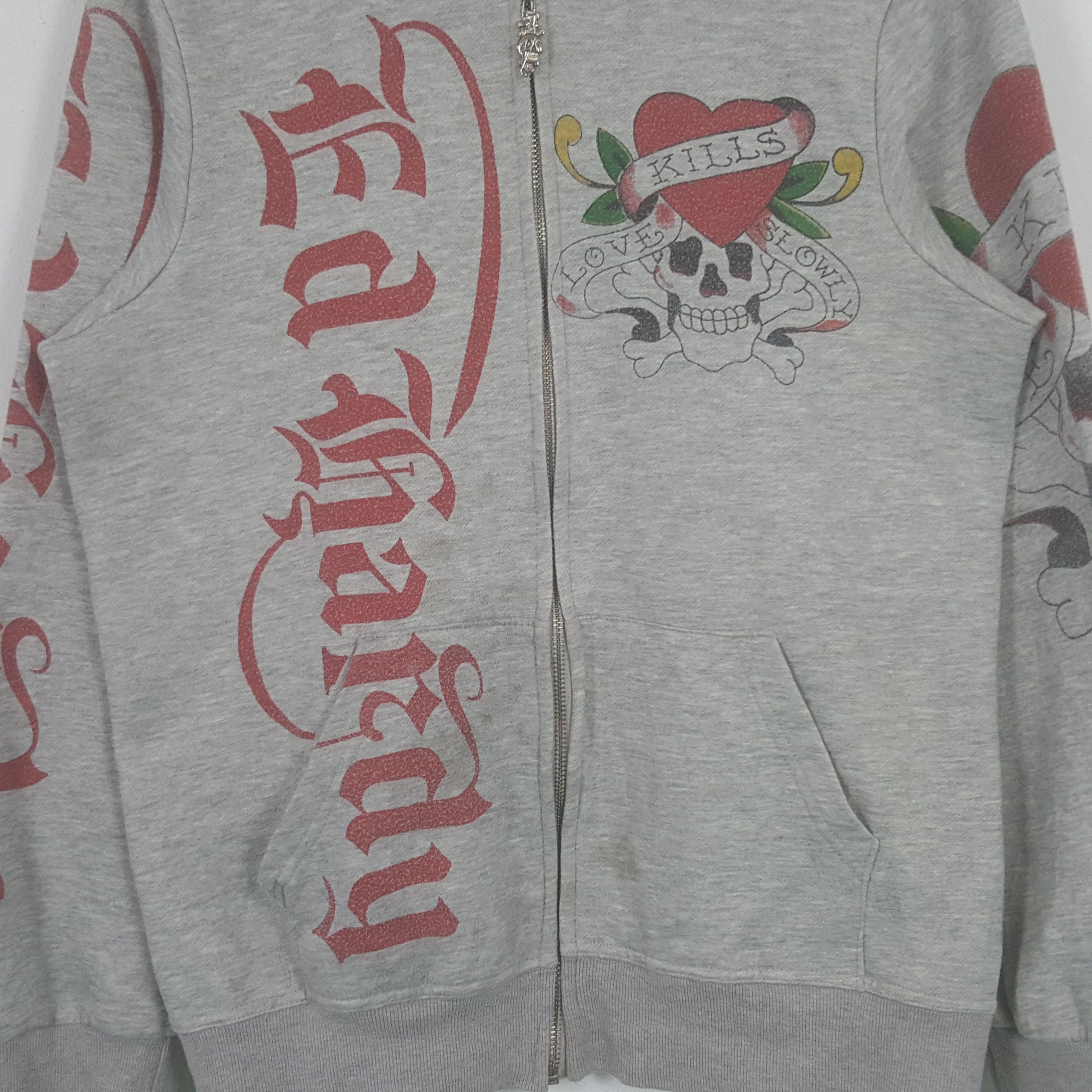 Christian Audigier × Ed Hardy × Vintage Vintage Ed Hardy by Christian Audiger Skull Art Hoodies Size US M / EU 48-50 / 2 - 4 Thumbnail