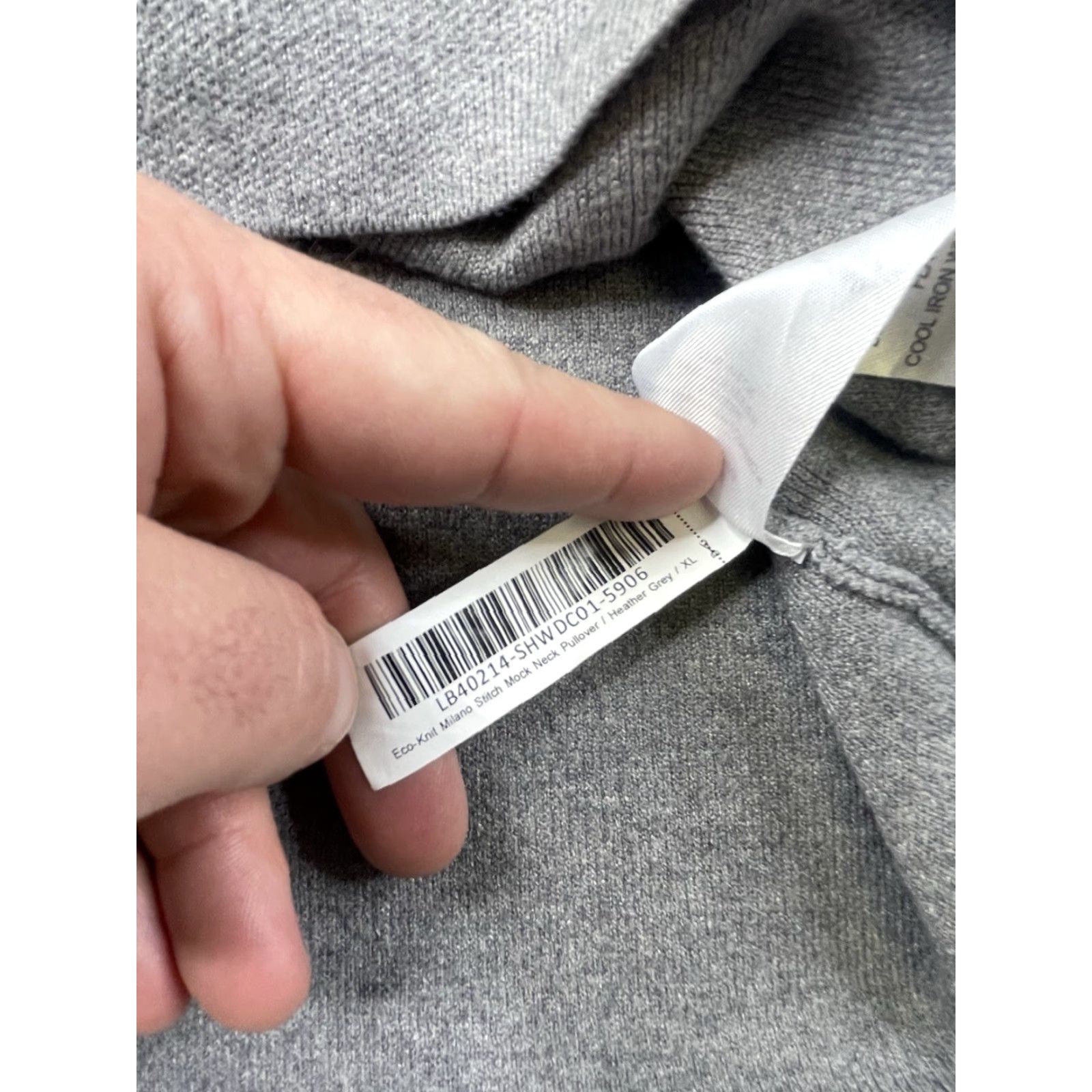 Quince Quince Women Mock Neck Knit Stitch Pullover Heather Grey Top XL Size XL / US 12-14 / IT 48-50 - 8 Thumbnail