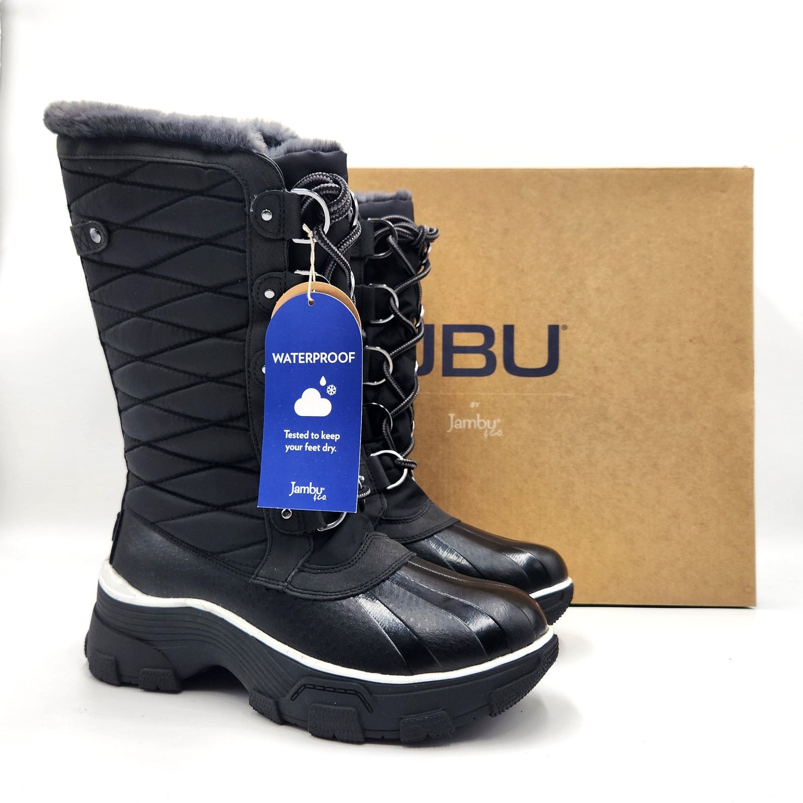 The Unbranded Brand JBU by Jambu Women Black Water Resistant Winter Boots Size 6 Size US 6 / IT 36 - 3 Thumbnail