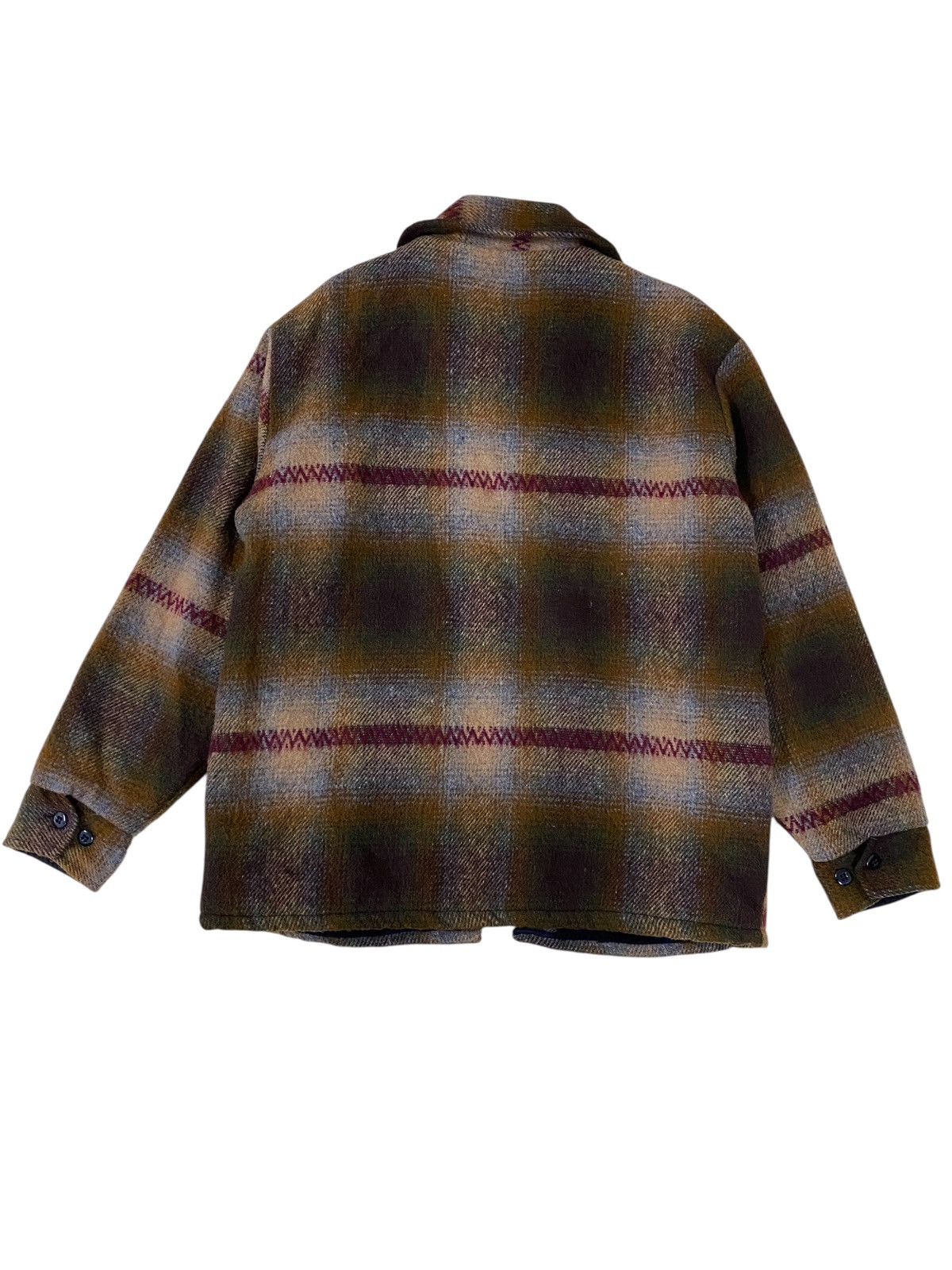 Vintage 50s Melton recycled wool blouson tartan jacket J5 Size US L / EU 52-54 / 3 - 8 Thumbnail