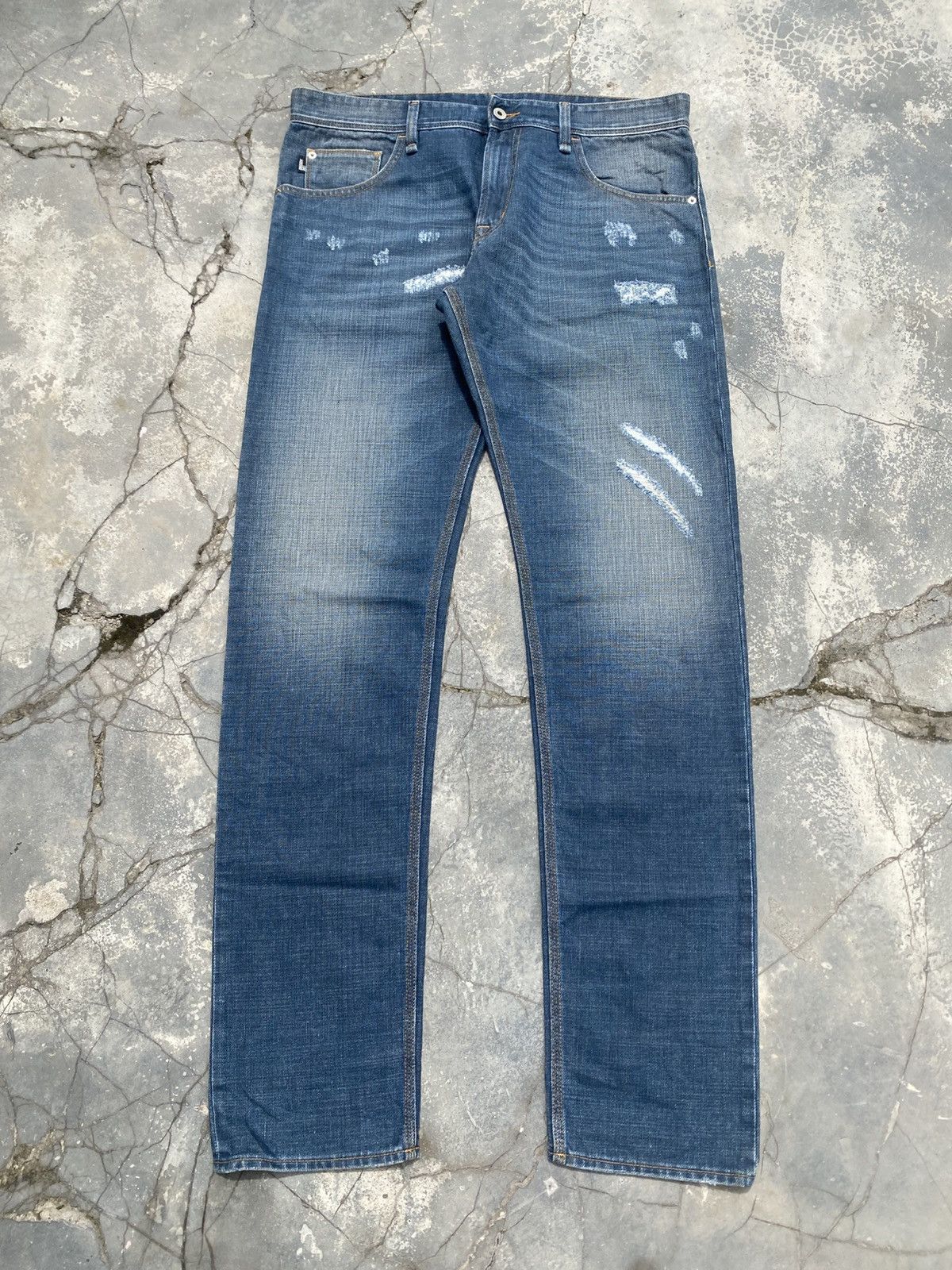 Moschino LOVE MOSCHINO Peace Paint Stamp Jeans Size US 35 - 3 Thumbnail