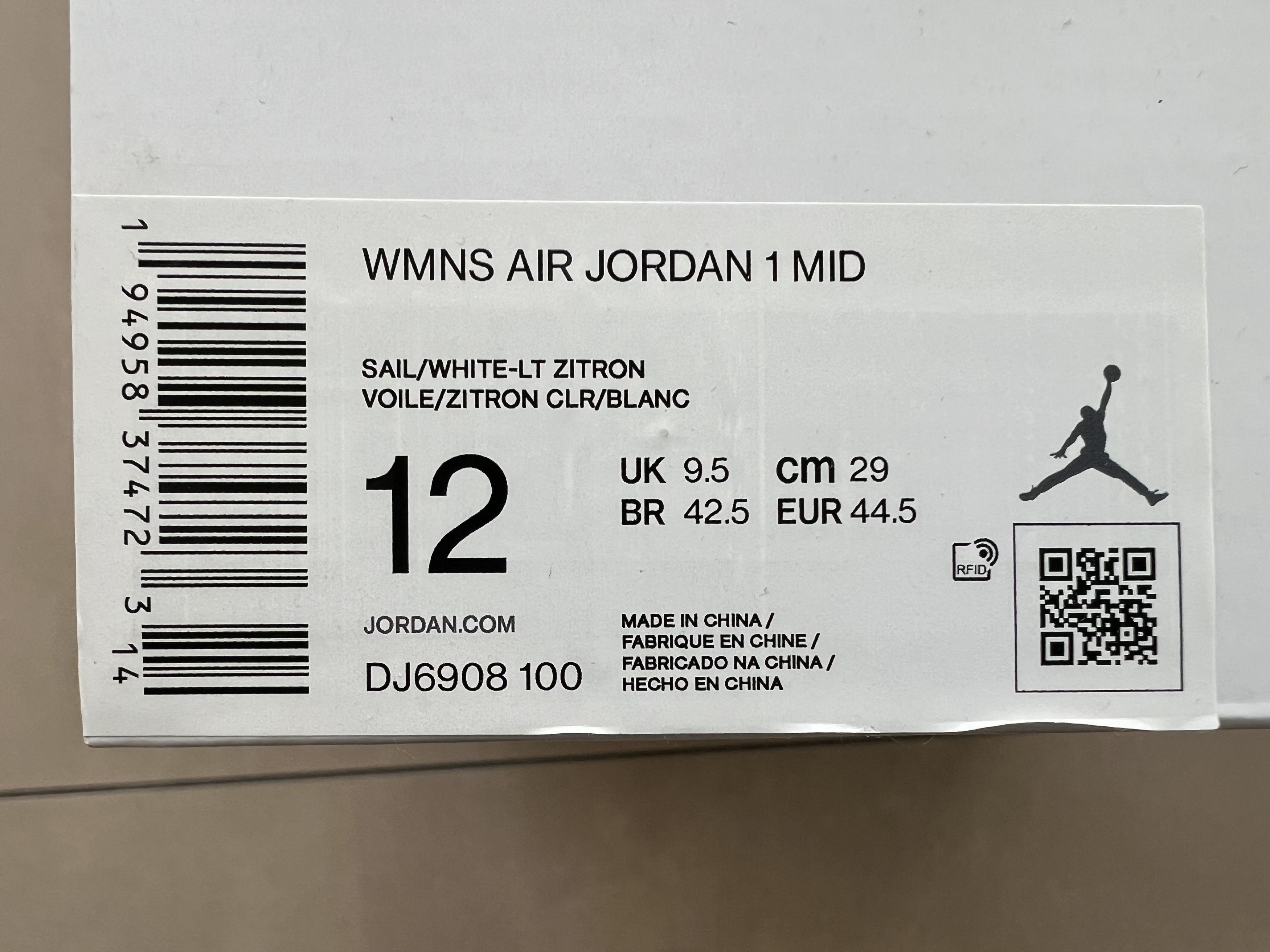 Nike WMNS AIR JORDAN 1 MID DJ6908 100 Size US 12 / IT 42 - 7 Thumbnail