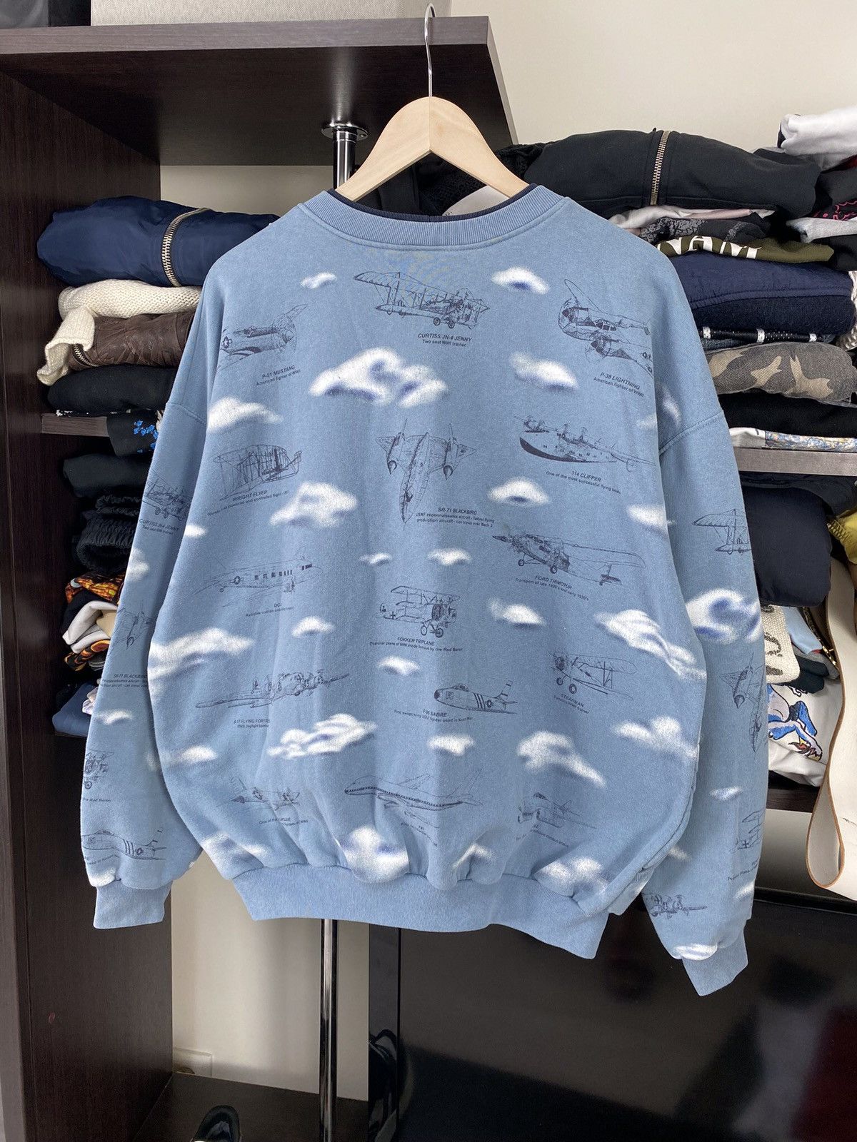 American Stitch × Vintage Vintage History Of Aviation Crewneck Sweatshirt Size US XL / EU 56 / 4 - 6 Thumbnail