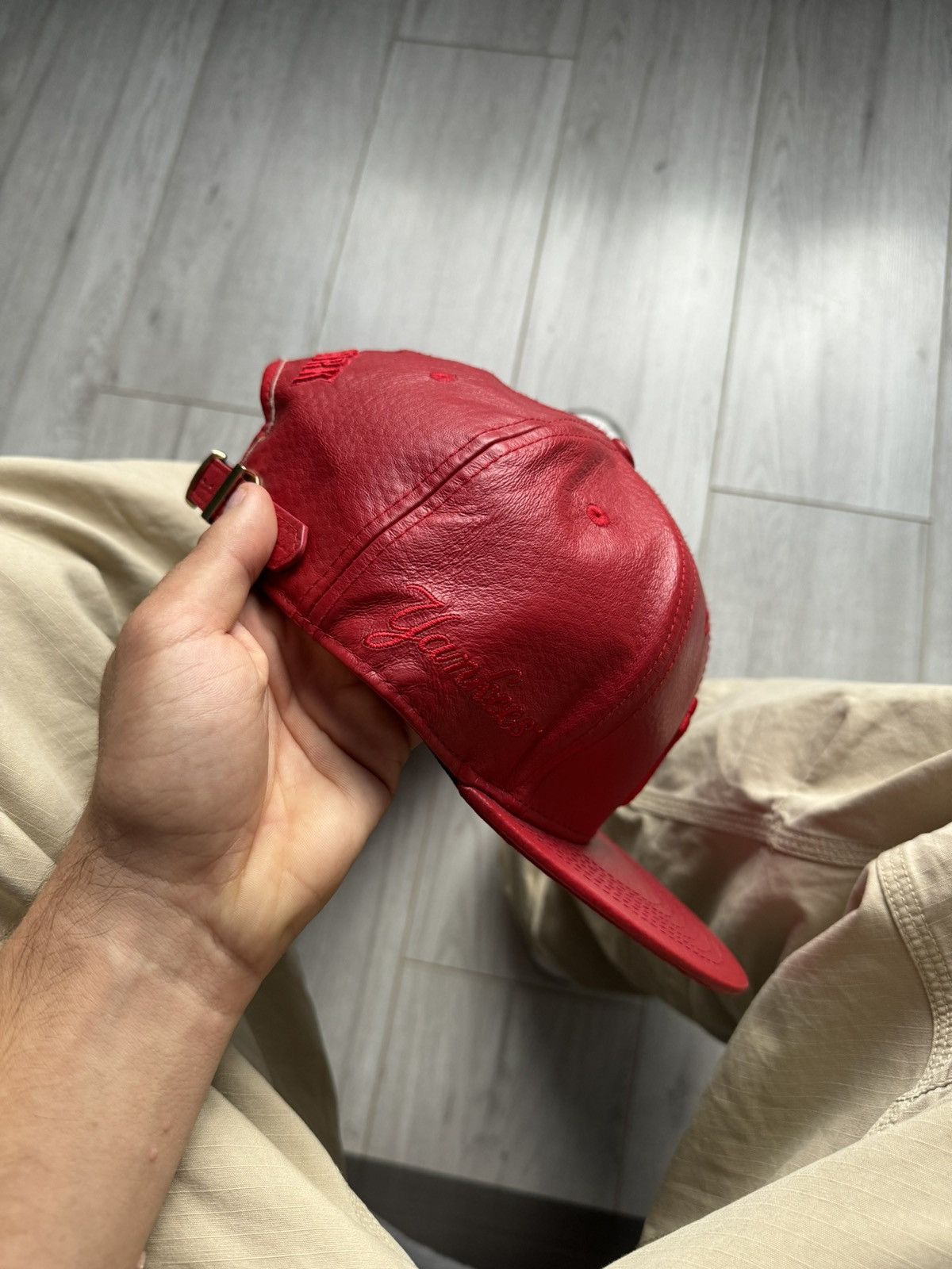 Genuine Leather × New York Yankees × Pro Standard Vintage Real Leather Cap New York Yankees Pro Standard Size 34 - 2 Thumbnail