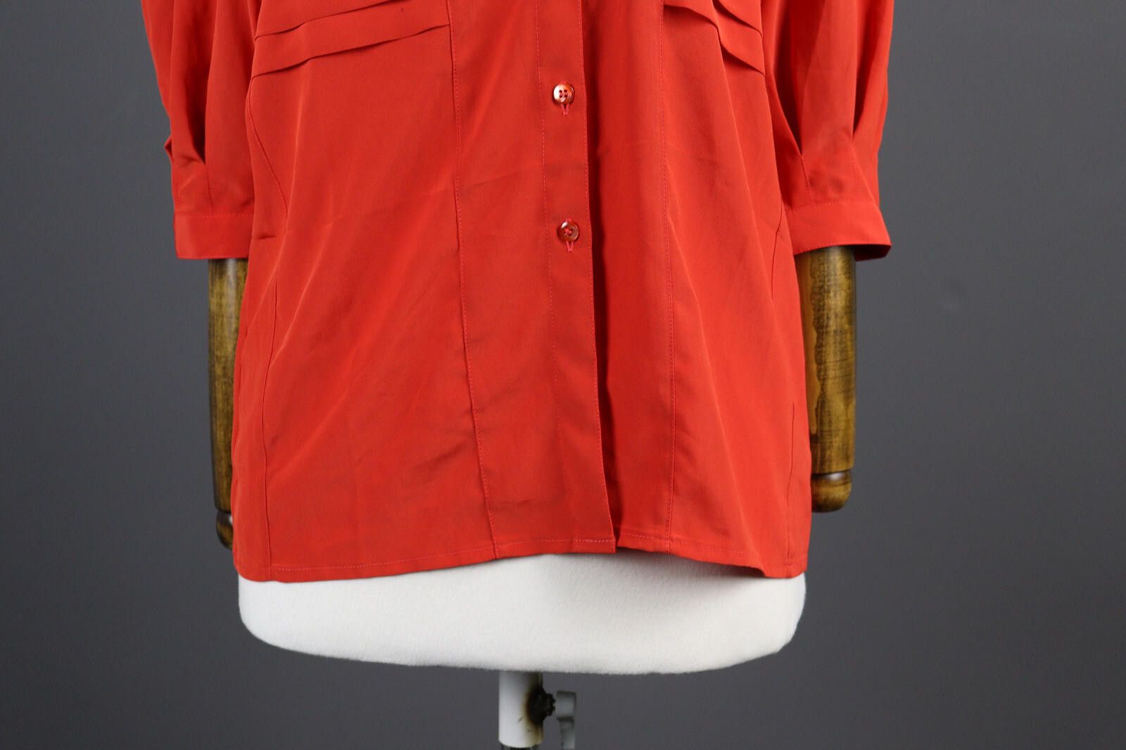 Escada Escada Vintage Red Designer Party Shirt Size L Size L / US 10 / IT 46 - 3 Thumbnail