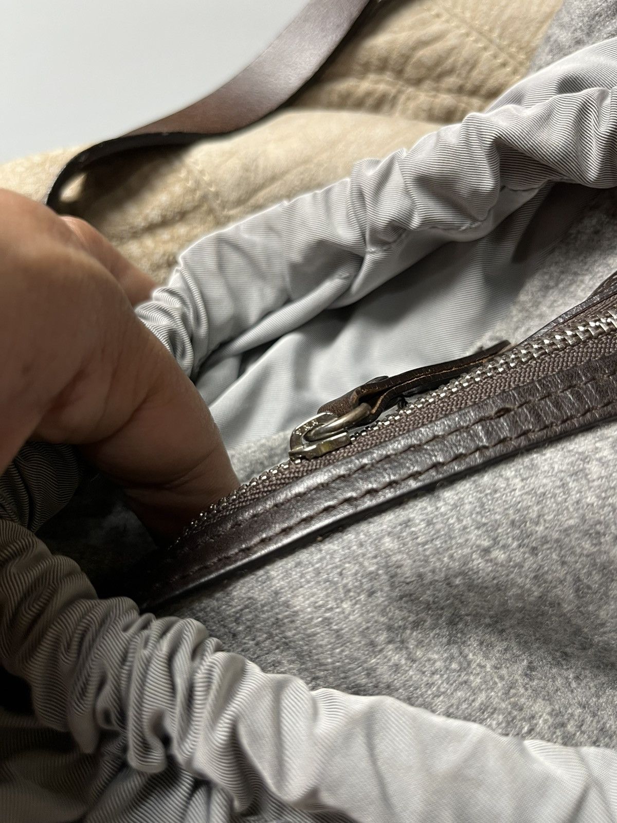 Brunello Cucinelli Brunello Cucinelli crocodile embossed suede tote bag Size ONE SIZE - 5 Thumbnail