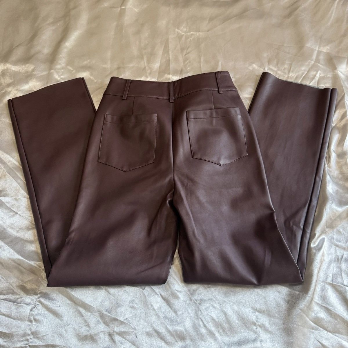 Other Meshki Laurette Faux Leather Straight Leg Pants Size 28" / US 6 / IT 42 - 5 Thumbnail