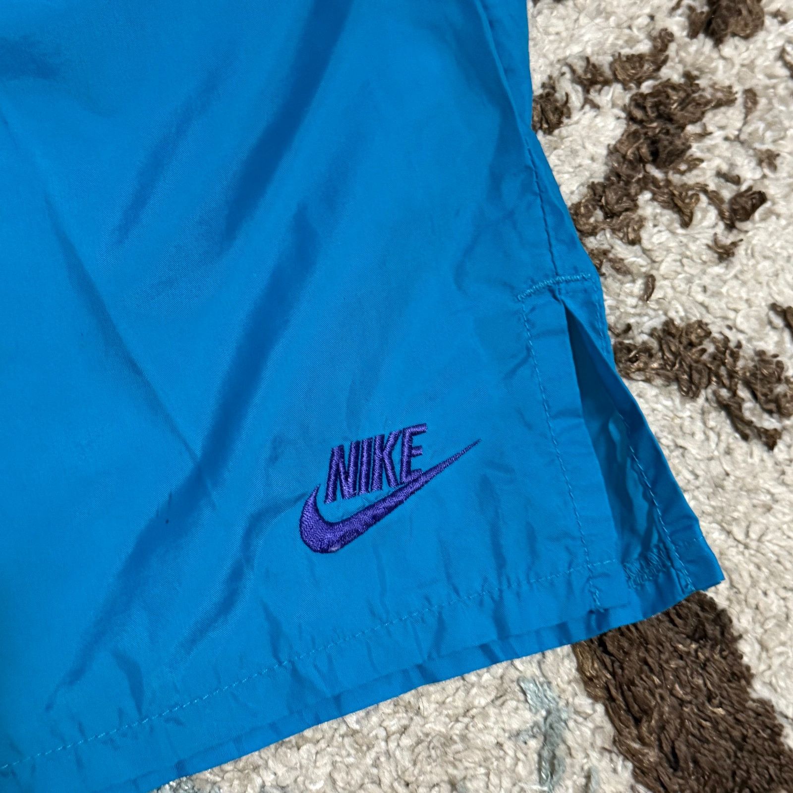 Nike × Vintage Vintage 90s Nike Athletic Shorts Size XL Blue/Purple Retro Size US 42 / EU 58 - 2 Thumbnail
