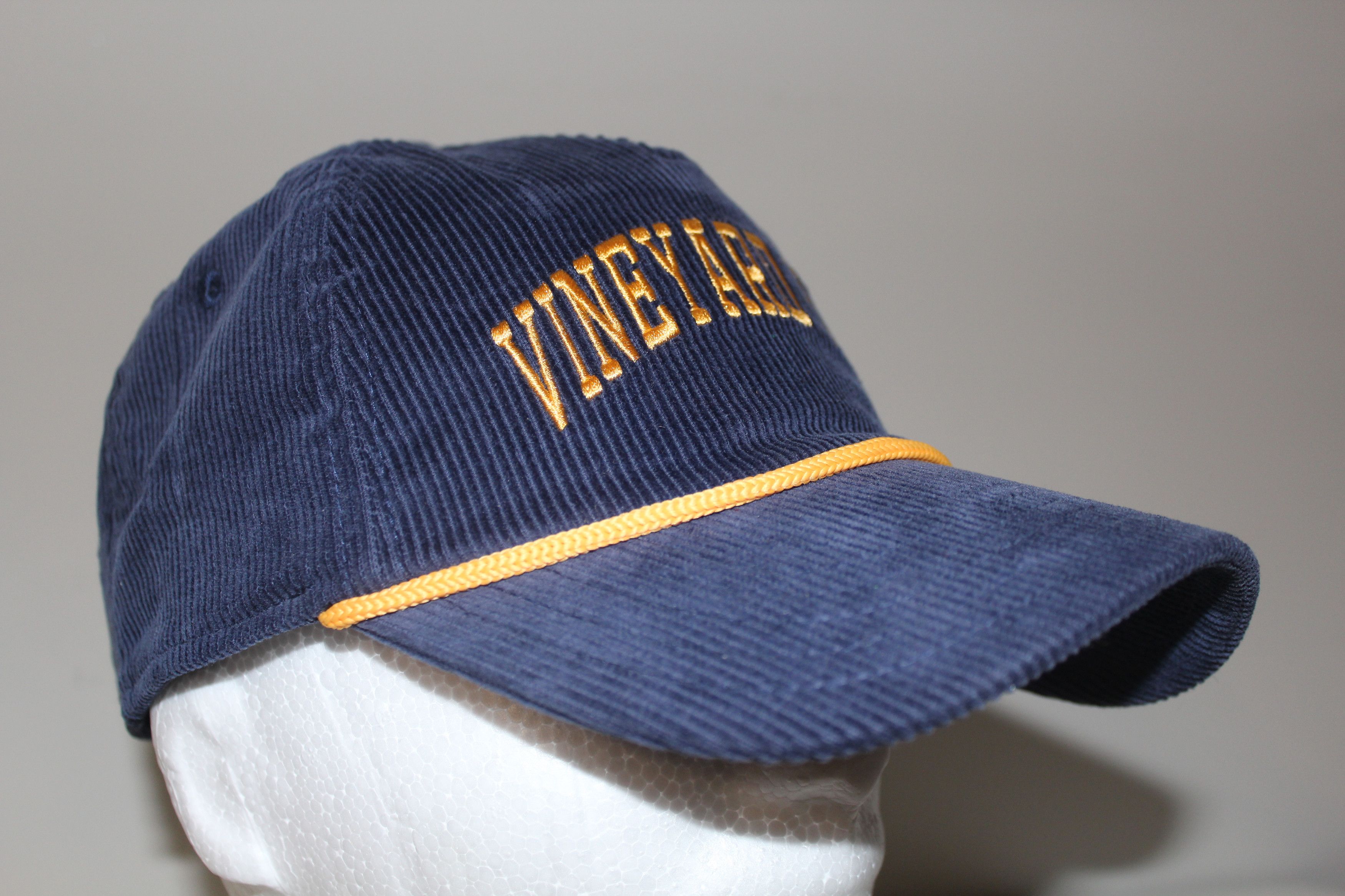 Vineyard Vines Vineyard Vines Blue Corduroy 5 Panel Snap Back Baseball Hat Size ONE SIZE - 2 Thumbnail