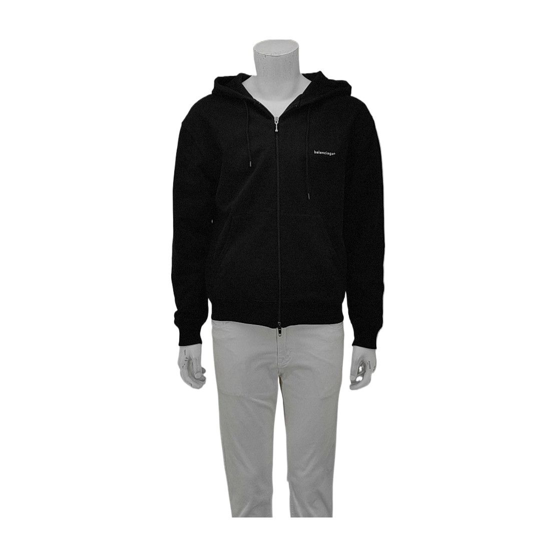 Balenciaga Balenciaga Logo Zip-Up Hoodie Size M Size US M / EU 48-50 / 2 - 1 Thumbnail
