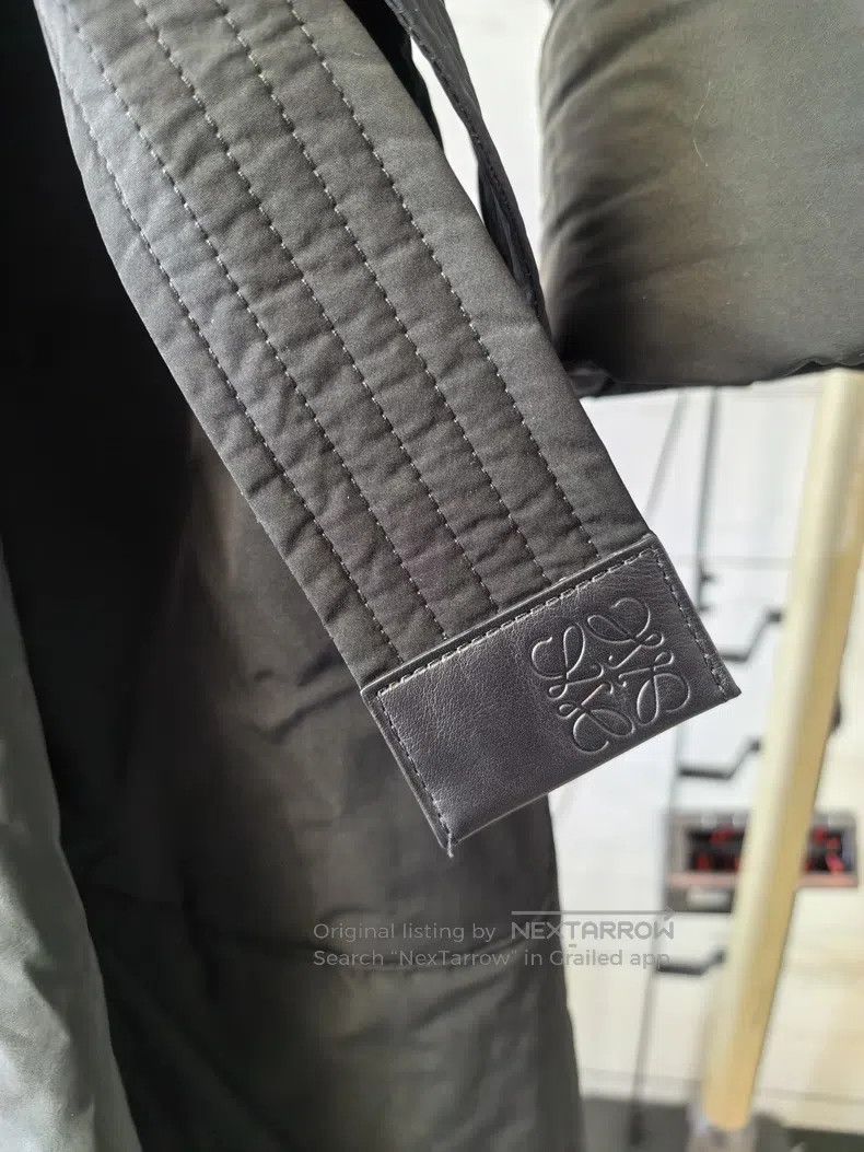 Loewe Loewe Coat Cotton Jacket with Logo on Back and Belt, Adjus Size 4XL / US 24-26 - 7 Thumbnail