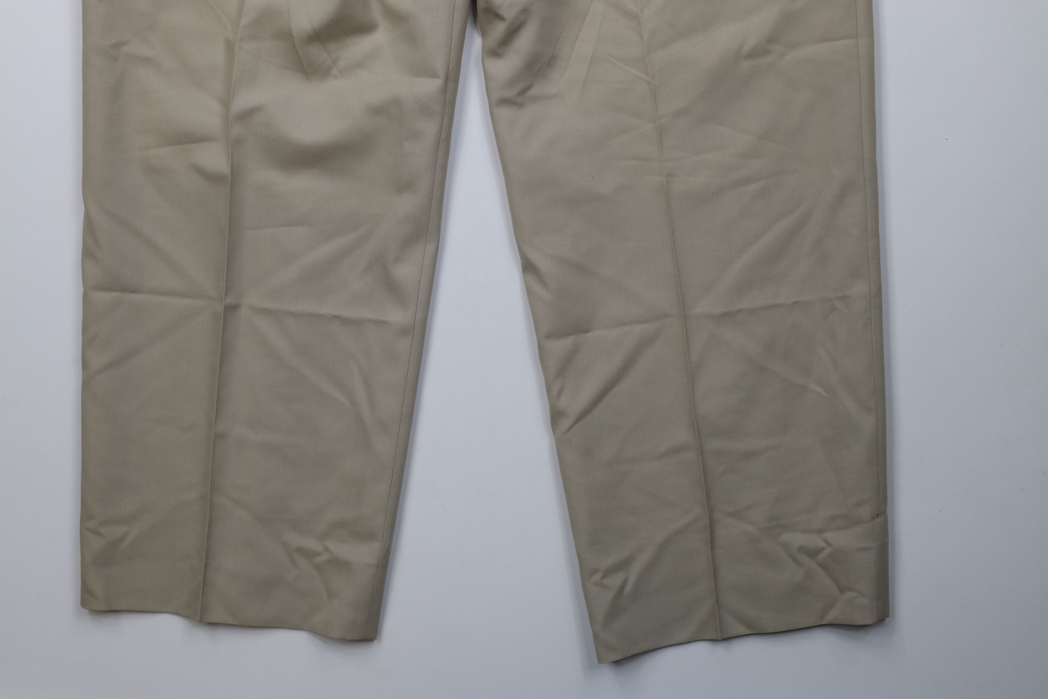 Pierre Balmain Vintage 90s Pierre Balmain Wool Knit Wide Leg Chino Pants Size US 35 - 14 Thumbnail