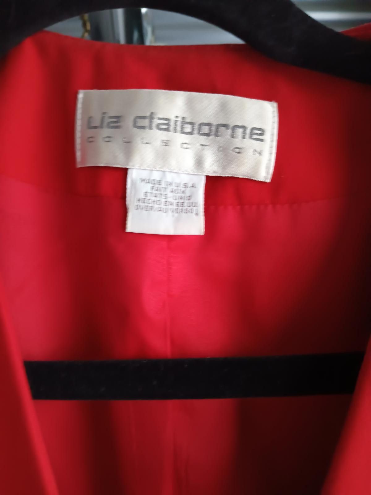 Designer Liz Claiborne Red Blazer - Elegant & Stylish Size M / US 6-8 / IT 42-44 - 3 Thumbnail