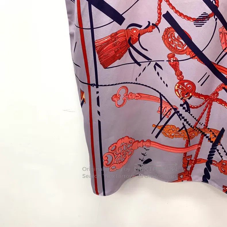 Hermes Hermes Color-blocked key print silk sleeveless T-shirt Size XS / US 0-2 / IT 36-38 - 4 Thumbnail