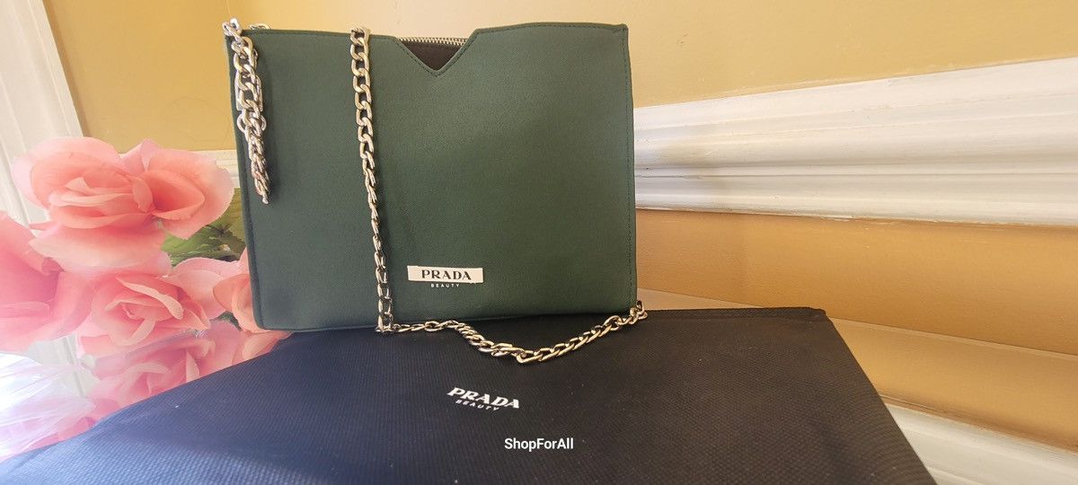 Prada Prada beaute Forest Green Cosmetic Pouch Size ONE SIZE - 5 Thumbnail